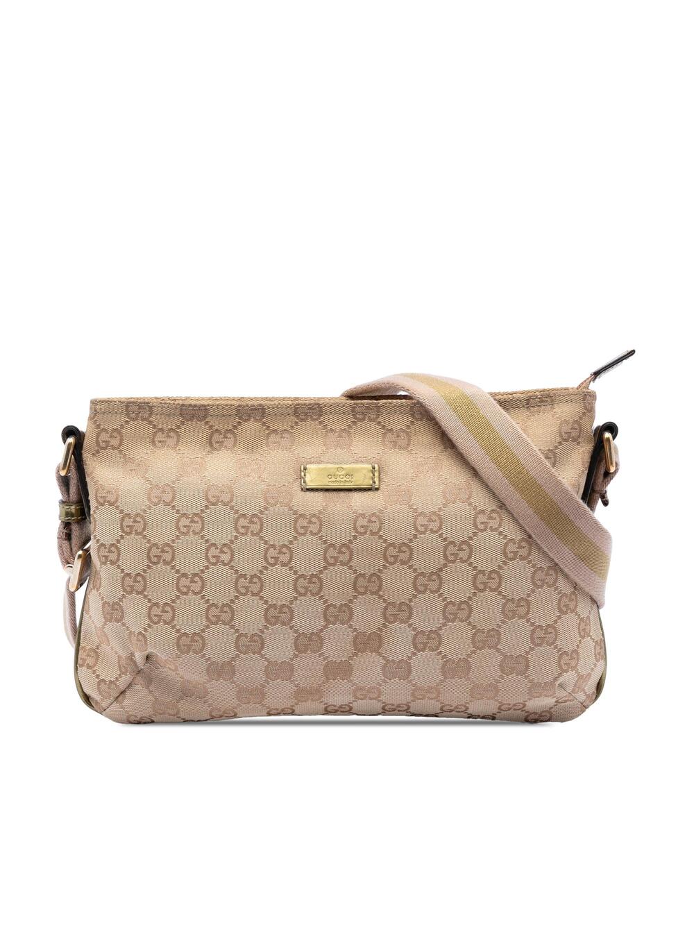 Gucci Web Strap Messenger Bag Gg Canvas #266654G71B